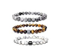SyangKaitian 3Pcs Anti Anxiety Bracelet Smoking Cessation Bracelet,8mm Smoking Cessation Bracelet Anti Anxiety Smoke Bracelet Gift for Men and Women