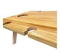 SyangKaitian Bamboo Wine Picnic Table, Portable Wine Picnic Tables, Outdoor Wine Table Wooden Folding Wine Picnic Table,Outdoor Wine Picnic Table Folding Portable Picnic Table and Cheese Tray with Sta