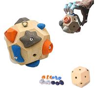 SyangKaitian Boulder Block Handcrafted, Build Strength And Precision, Finger Training Tool for Climbers 3D Climbing Ball for Grip Strength Training Wooden Climbing Balls for Kids Adults