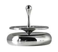 SyangKaitian Metal Gyro Spinning Top Great Accurate Silver Spinning Toy Rotating Magnetic Decoration,Spinning Top Rotating Magnetic Decoration Desktop Droplets Spiner Toys Gifts No Base