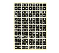 SyangKaitian Multifunction Button Stickers, Car Luminous Sticker, Glow-in-the-Dark, Durable PET, Black, Rectangular, Outdoor, Sticker