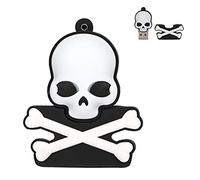 SyangKaitian U Disk Pirate Skull Symbol USB Flash Drive, Memory Stick for Data Storage,U Disk Skull Personality Novel Gifts Compact Mini U Disk Flash Disk Halloween Gifts32GB