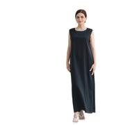 SYANKANGXIAO Ramadan Afrian Inner Under Dress for Women Dubai Abaya Turkey Muslim Sleeveless Long Slip Dress, Black, Medium