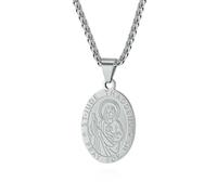 SYAVR God Guardian Holy Michael Archangel Titanium Pendant Necklace Men's and Women's Sweater Chain Holiday Gift
