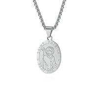 SYAVR God Guardian Holy Michael Archangel Titanium Pendant Necklace Men's and Women's Sweater Chain Holiday Gift