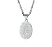 SYAVR God Guardian Holy Michael Archangel Titanium Pendant Necklace Men's and Women's Sweater Chain Holiday Gift