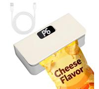 Syaws Mini Bag Sealer,Rechargeable Sealer Machine with LED Power Display,Heat Sealer and Cutter with 6 Adjustable Gears,Portable Bag Resealer for Chips Snacks Mylar Bags