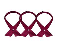 SYAYA Bow Tie for Men & Women, Criss Cross Neck Tie Adjustable for School Girls & Boy Uniforms or Choir T-Shirts & Waitress, Z1 Set of 3 - Burgundy, One size