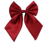 SYAYA Bow Tie for Women & Grils, Pre-Tied Bowtie Adjustable for School Choir, T-shirts, JK-Uniform, Anime Cosplay & Waitress, Y1 - Maroon