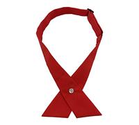 SYAYA Cross Bow Tie for Women or Men, Boy Crossover Bowtie for Girls Uniform & Lolita or Cosplay T-shirt Accessory W-B-T2, Red, One size