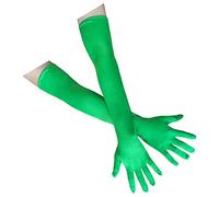 SYAYA Long Satin Opera Glove For Women Formal, Elbow Length Glove For Bridal Evening Dance/Tea Party/Church/Wedding W-G-1, Lime Green, One Size