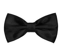 SYAYA Men's Bow Tie, Pre-Tied Silk Bowtie for Men & Boy Clip-On for Formal Business Tuxedo or Boys Office Uniform Suit U-MBT3, Black