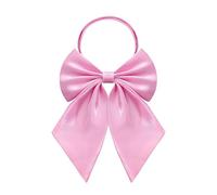 SYAYA Women Pre-Tied Bow Tie for Waitress Uniform, Costume & Choir, Adjustable Neck Bowtie with Clasp for over T-shirts W-B1, Pink, One size