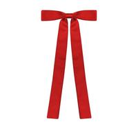 SYAYA Women’s Satin Bow Tie - Adjustable Bowtie Perfect for Korean School Uniform & Office Uniform, Joker Cosplay, Deep Red, One Size