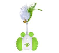 syayw Automated Cat Toy, 360 Degrees Rotating Automatic Kitten Toys, 2000Mah Bell Feathers Wand for Encouraging Exercise Indoor Hunting Home Keeping Entertained Playtime Training