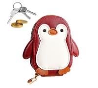 syayw Card Organizer Wallet PU Leather Penguin Zip Accordion