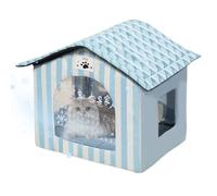 syayw Outdoor Dog Shelter - Insulated Outdoor Kennel with Ice Bag, Pet Shelter for Summer Balcony, Garden, Yard, Patio, Bedroom, Living Room