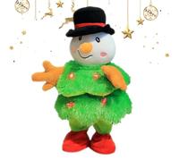 syayw Singing Snowman Toy, Christmas Doll Stuffed Dancing Toy, Christmas Interactive Lighted Musical Plush Doll Decor for Apartment Office Bedroom Party Hotel Car Interior