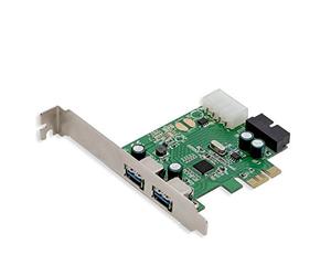 Syba 2 External USB 3.0 Port and 19 Pin Internal Header PCIe 2.0 x1 - 4 Port USB 3.0 PCI-express x1 Renesas D720201 Chipset Molex Power Input