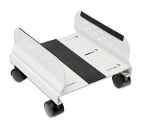 Syba IO CREST Computer Tower PC Floor Stand Rolling Caster Wheels and Adjustable Width from 5 to 9 Inches SY-ACC65056, Steel White