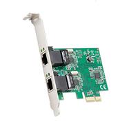 Syba Dual Port Gigabit Ethernet PCI Express 2.1 PCI-E x1 Network Adapter Card (NIC) 10/100/1000 Mbps Card with Realtek RTL8111 Chipset