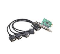 IO Crest 4 Serial Ports PCI-e Controller Card with Fan-Out Cable and Bundled with Low Profile Bracket SI-PEX15038