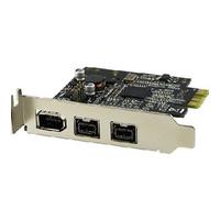 SYBA Low Profile PCI-Express Firewire Card with Two 1394b Ports and One 1394a Port (2B1A), TI Chipset, Extra Regular Bracket SD-PEX30009