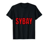 SYBAY Retro 80s Bold Slang Minimal Graphic Design T-Shirt