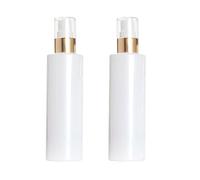 SYBL 2Pcs 100ML/3.3 oz Empty Refillable Glass Lotion Bottles Pump Press Bottle White Upscale Travel Cosmetic Container Dispenser for Foundation Essential Oils Cream