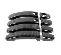 SYBLW Door Handle Covers Compatible with for Kuga for Escape 2013 2014 2015 2016 2017 2018 Carbon Fiber Printed Exterior Door Handle Cover Moulding Trim