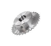 SYBNIKOLF Tooth Roller Chain Sprocket 1pc 32-40Teeth 04C 304 Stainless Steel Industrial Drive Sprocket Wheel Chain Gear(32 Teeth,17mm(keyway 5x2.3mm))
