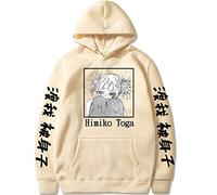 Sybnwnwm Anime My Hero Academia Hoodie Sweatshirts Himiko Toga Cosplay Jacket Pullovers Sportswear Hoodies for Girls, Beige, XS