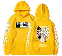 Sybnwnwm Attack on Titan Hoodie Levi Ackerman Pullover Wings of Freedom 3D Print Long Sleeves Hooded Sweatshirt Hoodies