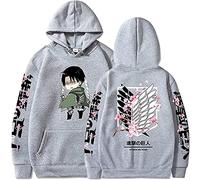 Sybnwnwm Attack on Titan Hoodie Levi Ackerman Pullover Wings of Freedom 3D Print Long Sleeves Hooded Sweatshirt Hoodies