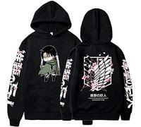 Sybnwnwm Attack on Titan Hoodie Levi Ackerman Pullover Wings of Freedom 3D Print Long Sleeves Hooded Sweatshirt Hoodies