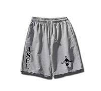 Sybnwnwm Men's Athletic Shorts One Anime Piece Shorts zoro Ace Law Print Men's Athletic Shorts, F, S