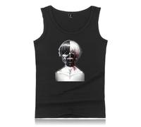Sybnwnwm Men's Tokyo Ghoul T Shirt Sleeveless Kaneki Ken Print VES Tank Tops for Teens Boys