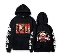 Sybnwnwm No Hero Academia Hoodie My Hero Academia Bakugou Katsuki Sweatshirts Hooded Hoodies Sweatshirts, Black, XL