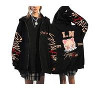 Sybnwnwm Stray Kids Hoodie Zip up Domin ATE Women Baggy Jacket Felix Bang Chan Lee Know Han Zipper Sweatshirt