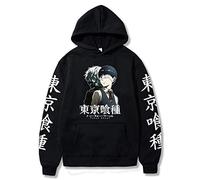 Sybnwnwm Tokyo Ghoul Hoodie Kaneki Ken 3D Print Long Sleeve Hooded Pullover Sweatshirt Outwear Tops for Adult Youth Black