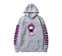 Sybnwnwm Unisex Boku No Hero Academia My Hero Academia Shinso Hitoshi Hoodie Pullover Sweatshirt Cosplay Costume, Gray, M