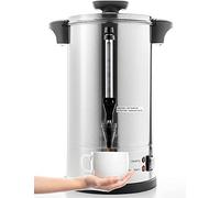 SYBO 2022 Upgrade SR-CP100B Commercial Grade Stainless Steel Percolate Coffee Maker Hot Water Urn for Catering, 100-CUP 16 L, Metallic