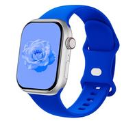 Sycamond Silicone Band Compatible with Apple Watch 41mm 40mm 38mmm, Replacement Sport Strap Wristband for iWatch Series SE 10 9 8 7 6 5 4 3 Ultra 2 1 Women Men, M/L Klein Blue