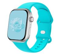 Sycamond Silicone Band Compatible with Apple Watch 41mm 40mm 38mmm, Replacement Sport Strap Wristband for iWatch Series SE 10 9 8 7 6 5 4 3 Ultra 2 1 Women Men, M/L Teal