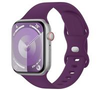 Sycamond Silicone Band Compatible with Apple Watch 41mm 40mm 38mmm, Replacement Sport Strap Wristband for iWatch Series SE 10 9 8 7 6 5 4 3 Ultra 2 1 Women Men, S/M Purple