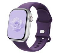Sycamond Silicone Band Compatible with Apple Watch 41mm 40mm 38mmm, Replacement Sport Strap Wristband for iWatch Series SE 10 9 8 7 6 5 4 3 Ultra 2 1 Women Men, S/M Purple