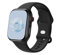 Sycamond Silicone Band Compatible with Apple Watch 41mm 40mm 38mmm, Replacement Sport Strap Wristband for iWatch Series SE 10 9 8 7 6 5 4 3 Ultra 2 1 Women Men, S/M Black