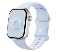 Sycamond Silicone Band Compatible with Apple Watch 49mm 46mm 45mm 44mm, Replacement Sport Strap Wristband for iWatch Series 11 10 9 8 7 6 5 4 SE Ultra 3 2 1 Women Men, S/M Light Blue