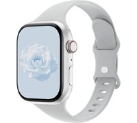 Sycamond Silicone Strap Compatible with Apple Watch Band 41mm 38mm 40mm 46mm 45mm 42mm 44mm, Slim Replacement Sport Band for iWatch Series 11 10 9 8 7 6 5 4 SE Ultra 3 2 1, Light grey, 38mm/40mm/41mm