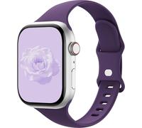 Sycamond Thin Silicone Band Compatible with Apple Watch 46mm 45mm 44mm, Slim Narrow Replacement Sport Strap Wristband for iWatch Series 11 10 9 8 7 6 5 4 SE Ultra 3 2 1 Women Men, M/L Purple